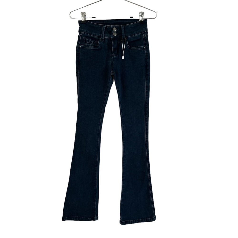 Funky Soul High-Rise Double-Button Flare Jeans Size: 1 Junior